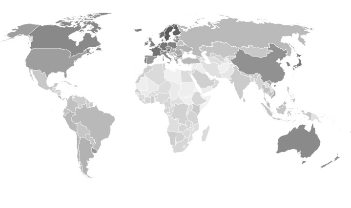 Sustainable Competitiveness World Map - GSCI 2024